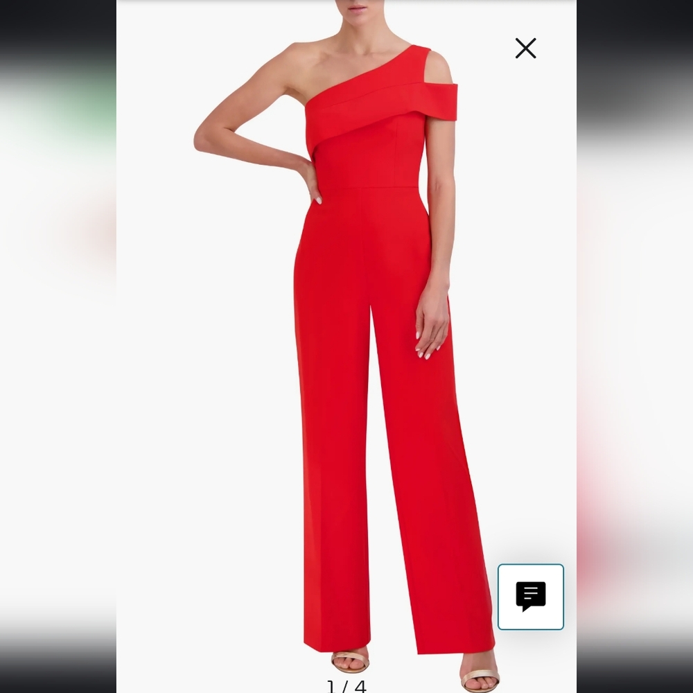 BCBG Cold Shoulder Jumpsuit - ROSSO